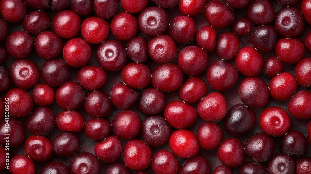 A seamless spread of whole and halved cherries, tightly arranged to fill the entire frame with their vibrant red color and glossy, juicy texture. A seamless spread of whole and halved cherries, tightly arranged to fill the entire frame with their vibrant red color and glossy, juicy texture.