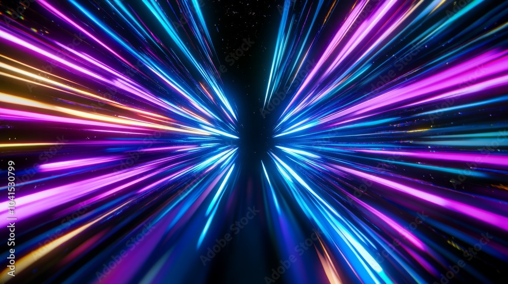 abstract technology background with light trails bursting from the center, The concept of light speed and data transmission. the vastness of cyberspace, 5G networks, data services. abstract technology background with light trails bursting from the center, The concept of light speed and data transmission. the vastness of cyberspace, 5G networks, data services.