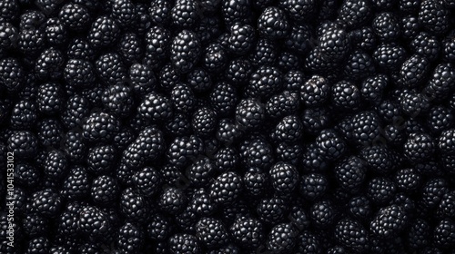 A sea of blackberries densely arranged to cover the entire frame, each berry's intricate surface fully visible.