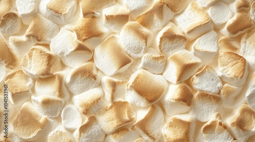 A background completely packed with toasted marshmallows, tightly arranged to create a warm, golden-brown surface with a soft, fluffy texture.