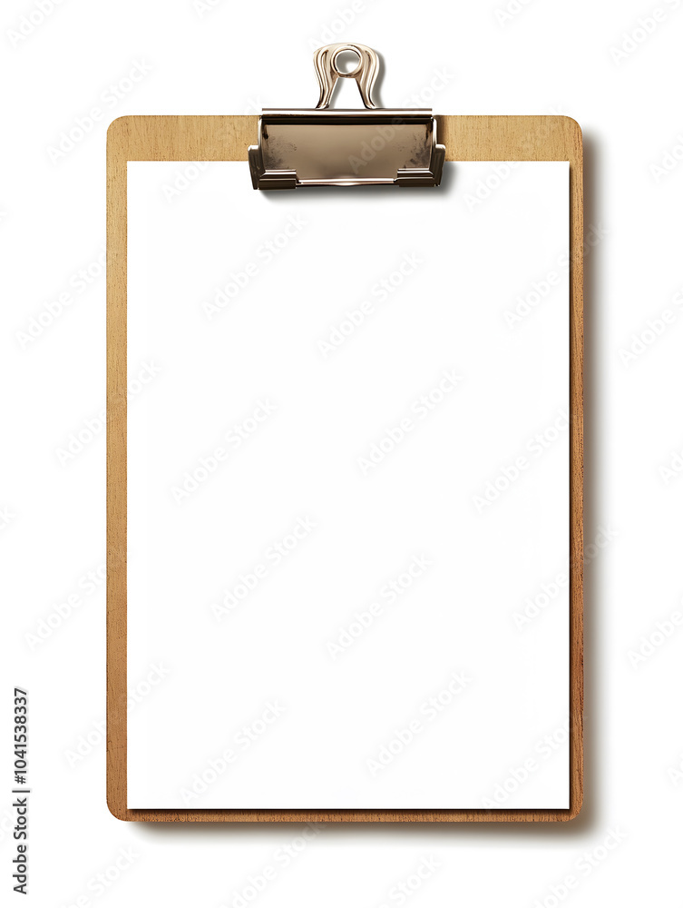 Empty blank clipboard with paper sheet isolated on white background Empty blank clipboard with paper sheet isolated on white background