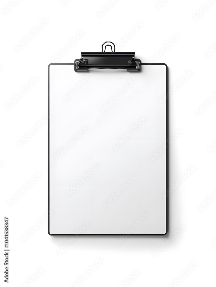 Empty blank clipboard with paper sheet isolated on white background Empty blank clipboard with paper sheet isolated on white background