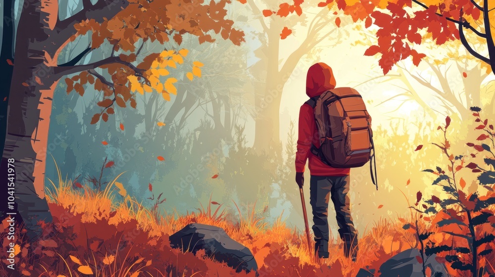 Obraz premium Autumn Wanderer