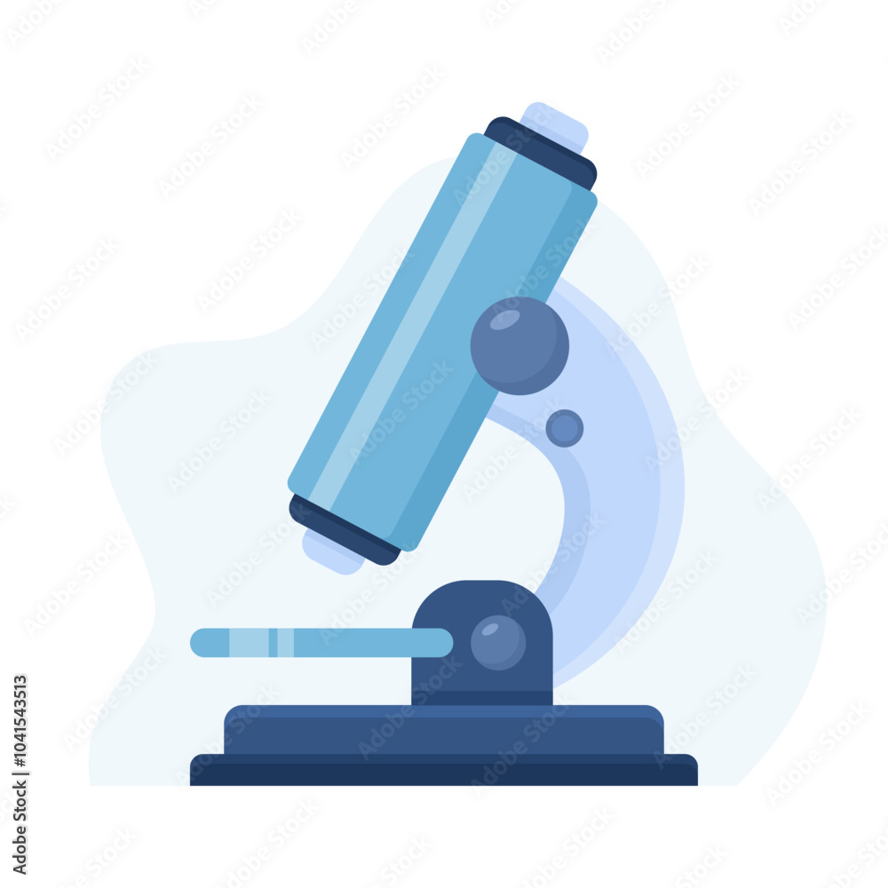 Microscope, scientific research concept. Vector illustration in flat style Microscope, scientific research concept. Vector illustration in flat style