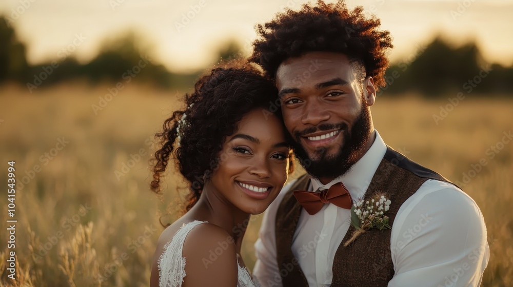 A bride and groom embrace lovingly in a warm, golden-lit outdoor setting, embodying the warmth and love of marriage under a sunset, celebrating their union intimately. A bride and groom embrace lovingly in a warm, golden-lit outdoor setting, embodying the warmth and love of marriage under a sunset, celebrating their union intimately.