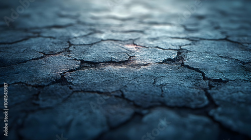 Cracked Dark Blue Surface Texture - Abstract Background