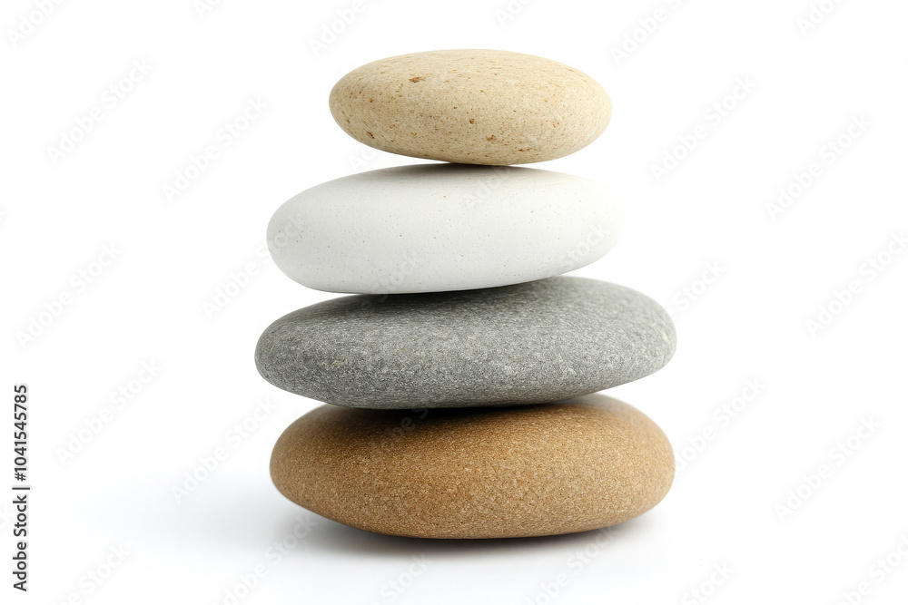 A stack of four rocks on top of each other A stack of four rocks on top of each other