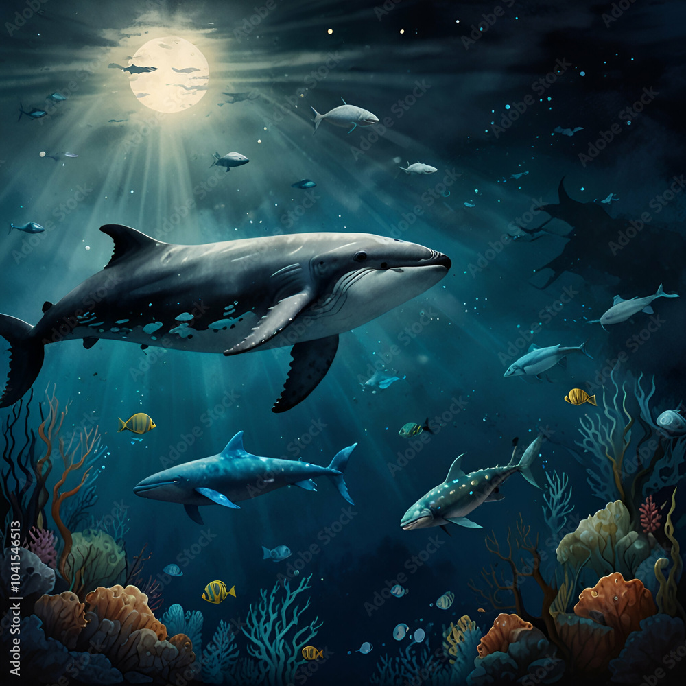 Fototapeta premium shark in aquarium