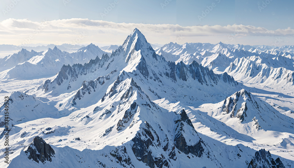 Fototapeta premium Sommet Éternel des Alpes