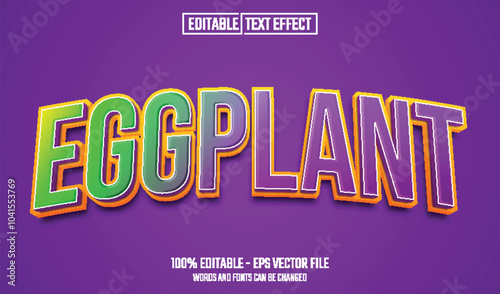 eggplant editable text effect