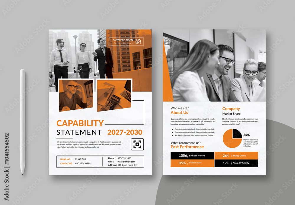Capability Statement Layout Stock Template | Adobe Stock