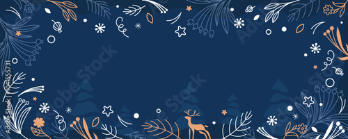 New Year background frame in vector.
