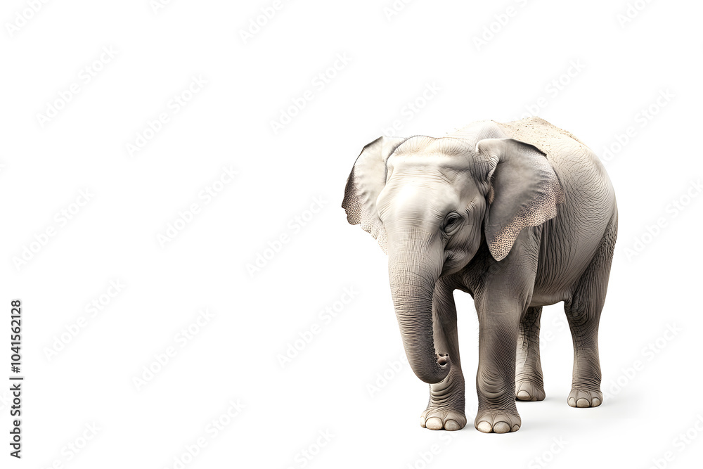 Obraz premium Elephant isolated on white background