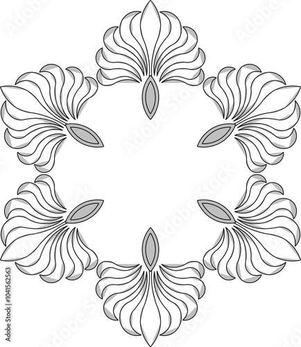 vector sketch illustration silhouette design ornament floral decoration classic vintage ethnic for design completeness