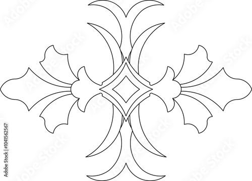vector sketch illustration silhouette design ornament floral decoration classic vintage ethnic for design completeness