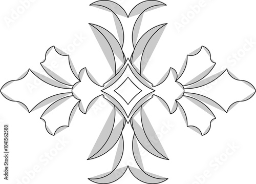 vector sketch illustration silhouette design ornament floral decoration classic vintage ethnic for design completeness