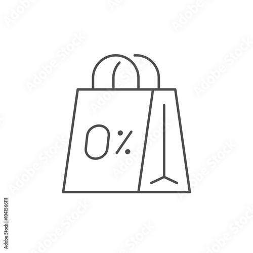 Duty free line outline icon