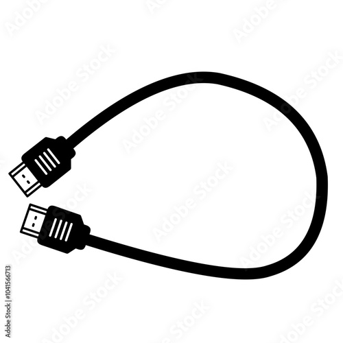 HDMI Cable Vector Illustration 