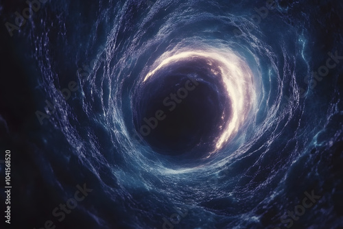 Abstract glowing galaxy energy tunnel in space background 