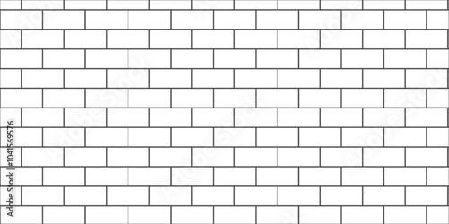 Abstract bathroom wall and floor brick wall texture background. white brick vector illustration texture of the wall with masonry Bricks laid in rows background.	
