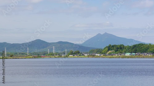 Mt. Tsukuba Viewed Across Lake Kasumigaura – Scenic Japanese Landscape