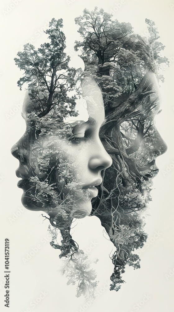Double Exposure: Nature and Human Intertwined Double Exposure: Nature and Human Intertwined