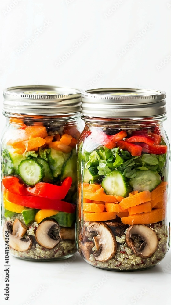 Healthy Quinoa Salad in Mason Jars for Meal Prep Healthy Quinoa Salad in Mason Jars for Meal Prep