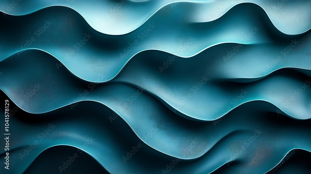 Futuristic teal tech wall with organic interlocking patterns and a satin finish giving off a modern and calming vibe ideal for innovative home interiors Futuristic teal tech wall with organic interlocking patterns and a satin finish giving off a modern and calming vibe ideal for innovative home interiors
