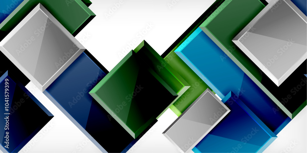 Glass toy style square shapes abstract design. Vector Illustration For Wallpaper, Banner, Background, Card, Book Illustration, landing page Glass toy style square shapes abstract design. Vector Illustration For Wallpaper, Banner, Background, Card, Book Illustration, landing page