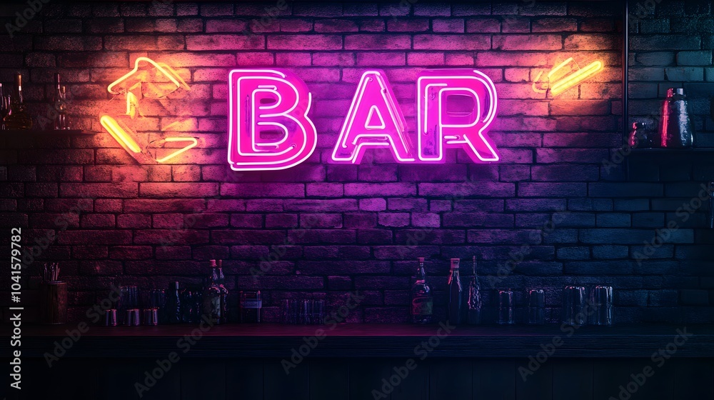 A vibrant neon A vibrant neon