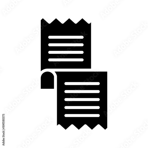 Customer receipt glyph icon photo