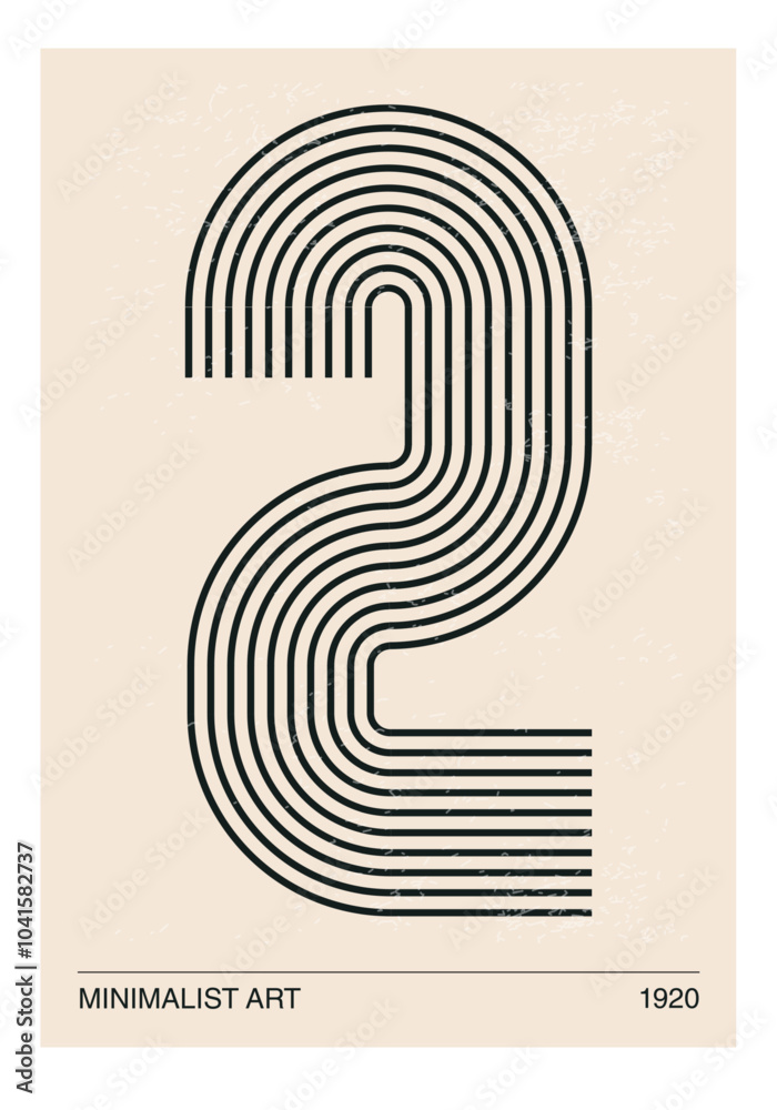 Poster in 70s style with retro numbers Poster in 70s style with retro numbers
