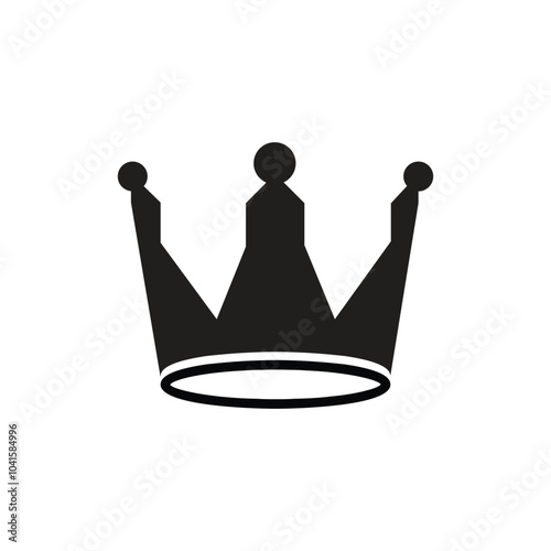 crown icon isolated on white background, Royal king crown queen princess tiara diadem prince crowns silhouette logo vector illustration