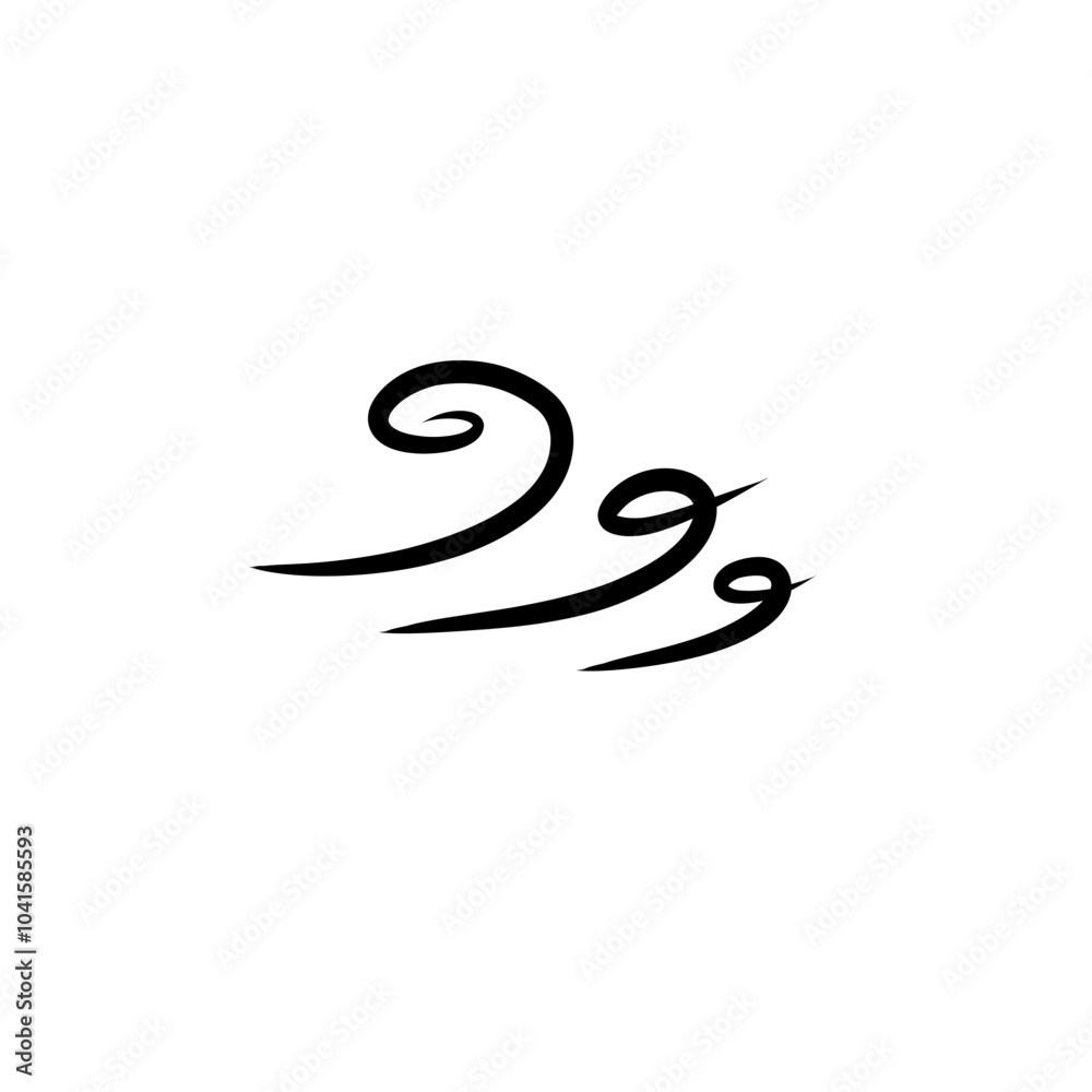 Obraz premium hand drawn wind doodle blow