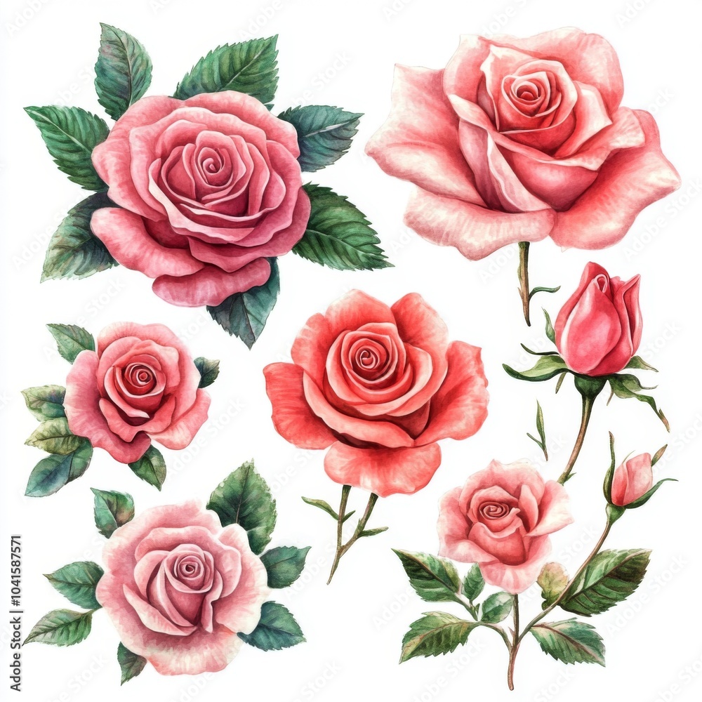 Roses clipart watercolor Roses clipart watercolor