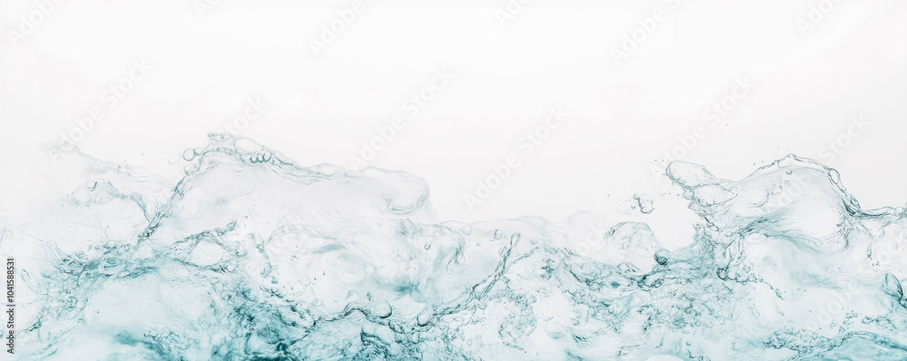 Dynamic splash of clear water - refreshing visual concept for design and advertising Dynamic splash of clear water - refreshing visual concept for design and advertising