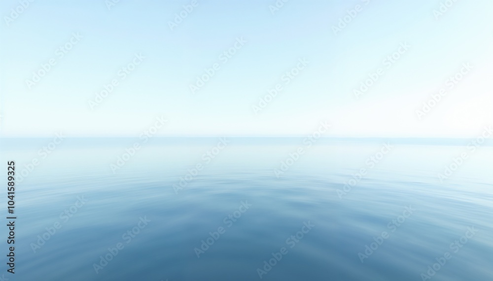 Fototapeta premium Calm and serene seascape with smooth water surface and soft blue hues creating a peaceful atmosphere