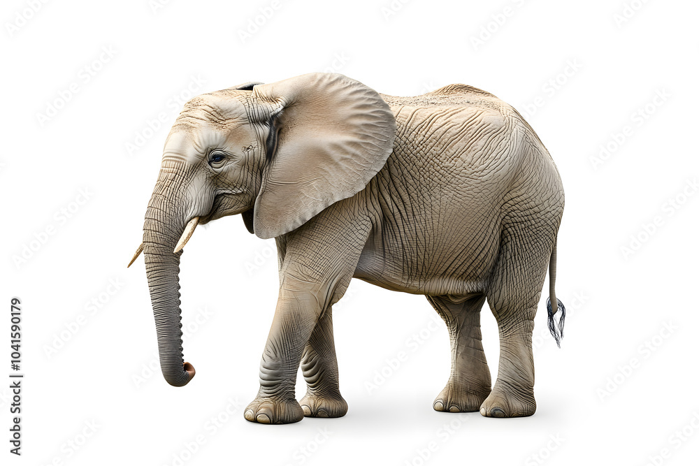 Fototapeta premium Elephant isolated on white background