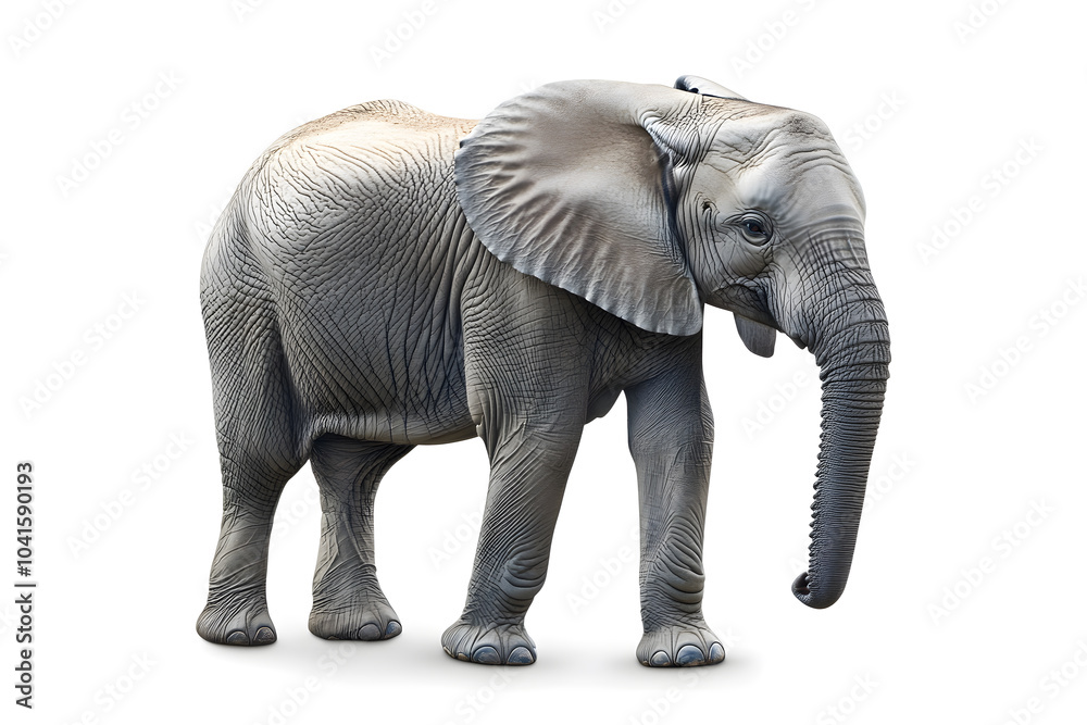 Obraz premium Elephant isolated on white background