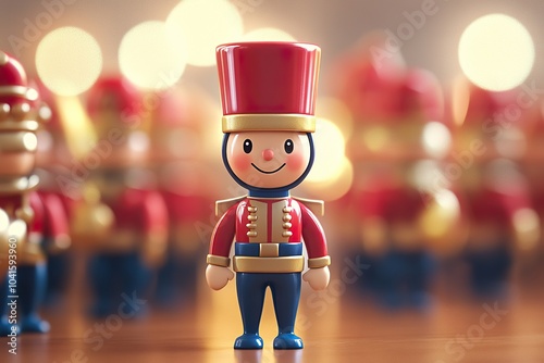 Wallpaper Mural Playful Toy Soldier Cartoon Illustration for Children's Books and Educational Materials Torontodigital.ca