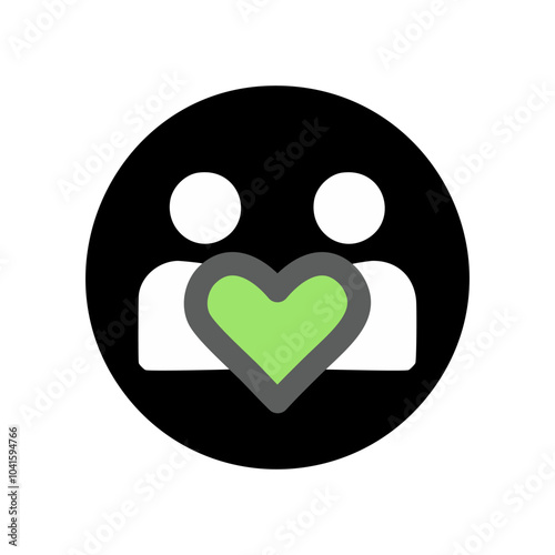Love people care color icon vector illustration