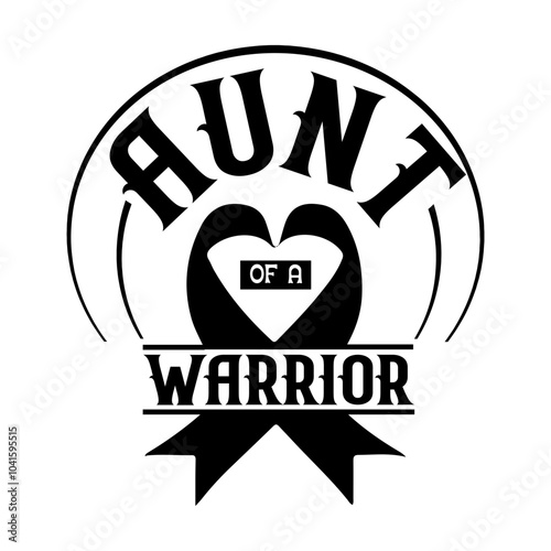 Aunt of a warrior Svg Design