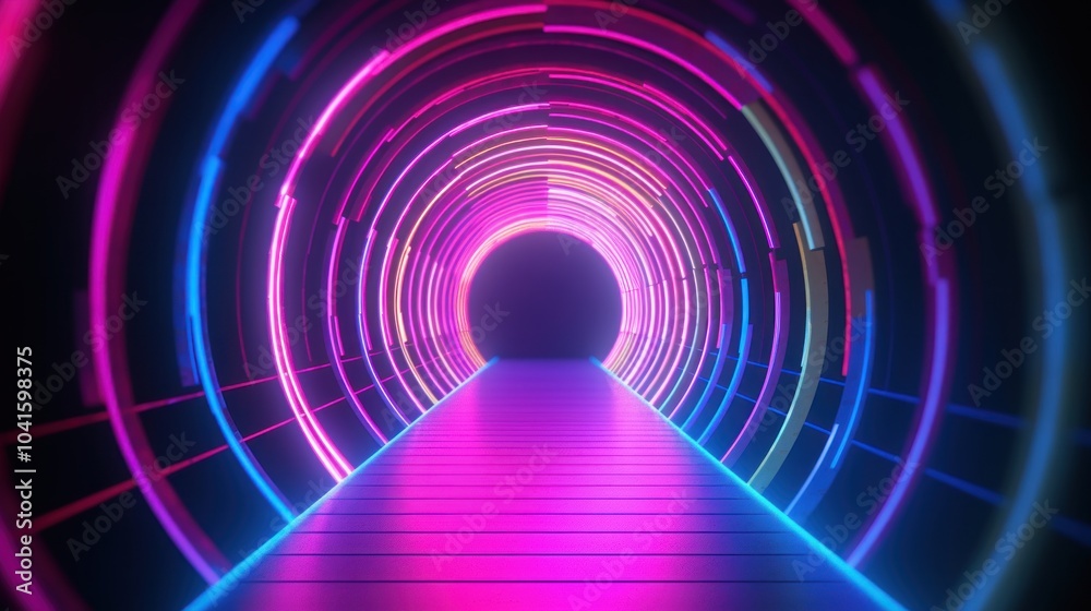 Fototapeta premium Neon Tunnel