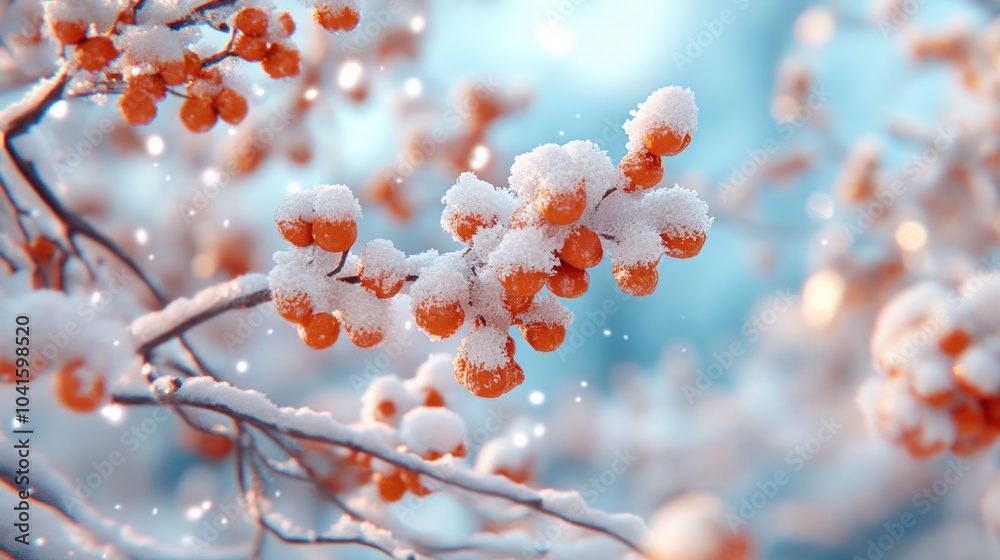 Winter Wonderland Pristine Snow-Covered Branches Sparkling in the Winter Sun, Creating a Serene and Untouched Forest Scene Winter Wonderland Pristine Snow-Covered Branches Sparkling in the Winter Sun, Creating a Serene and Untouched Forest Scene