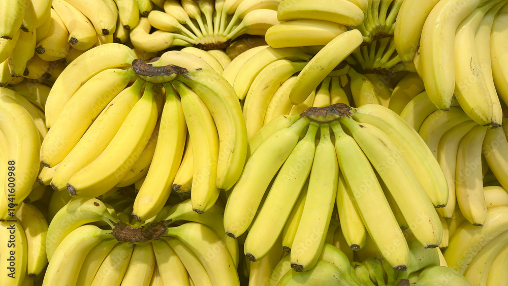 Banana at the market stall Banana at the market stall