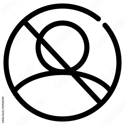 block account  line icon