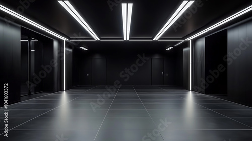 3d render of a hall