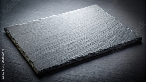 Black slate plate with semitransparent shadow from above