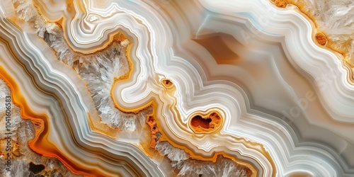 Abstract agate slice background with earth tones and gradients