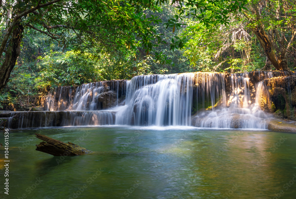 Obraz premium Namtok Huay Mae Khamin Waterfall Kanchanaburi City Thailand